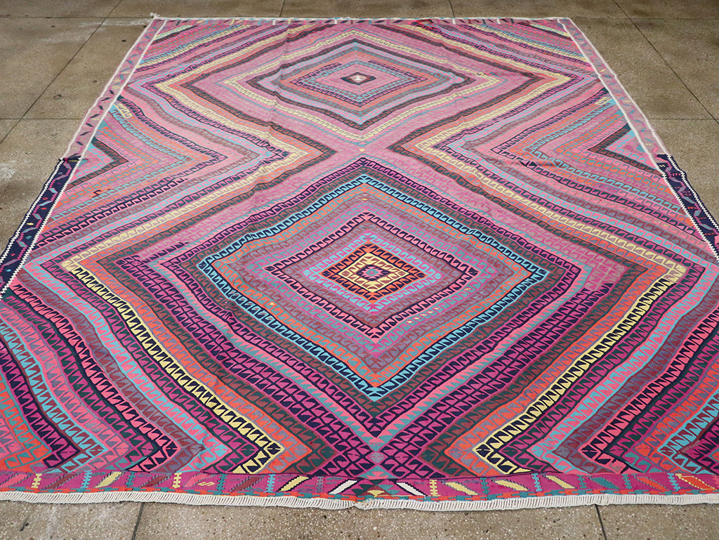 Vintage Turkish Flatweave Kilim , No.26608 - Gsblank