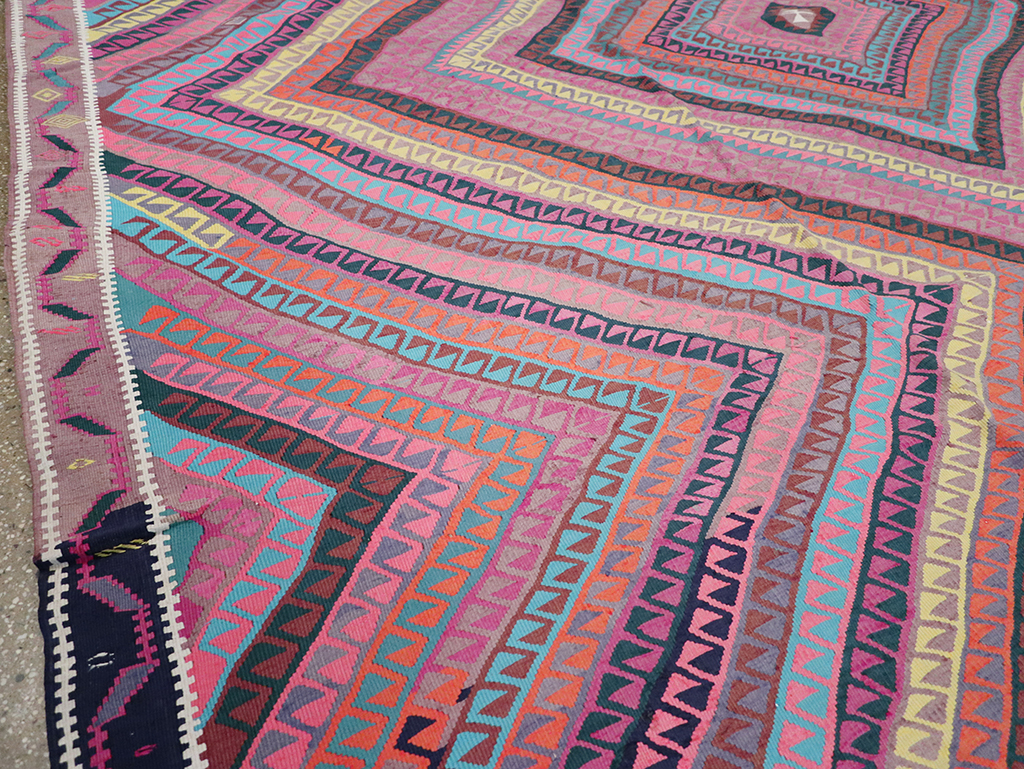 Vintage Turkish Flatweave Kilim , No.26608 - Gsblank