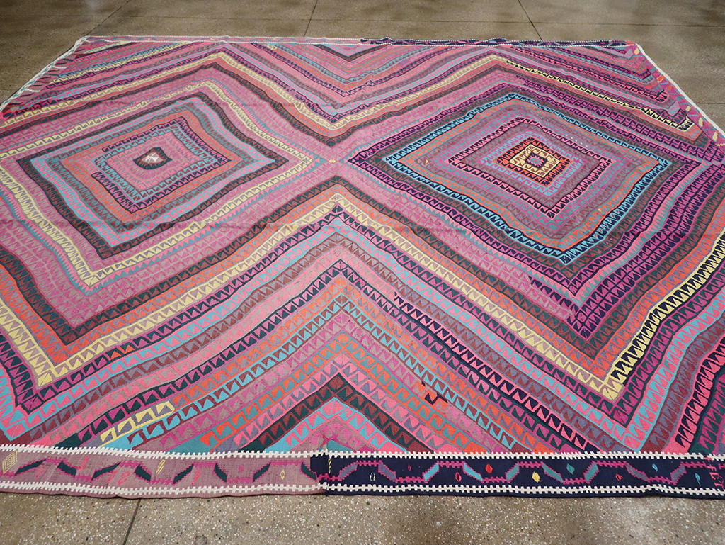 Vintage Turkish Flatweave Kilim , No.26608 - Gsblank