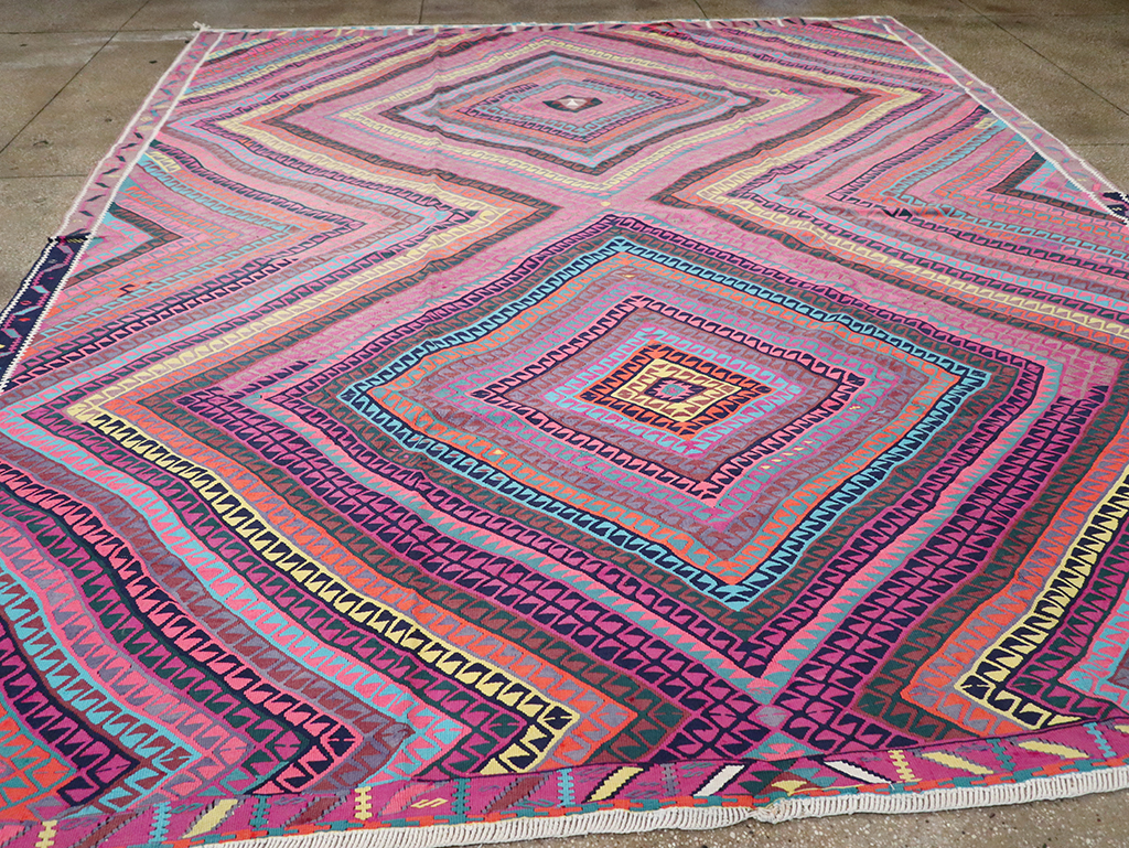 Vintage Turkish Flatweave Kilim , No.26608 - Gsblank