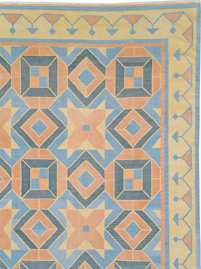 Vintage Indian Dhurrie Flatweave, No.26611 - Gsblank