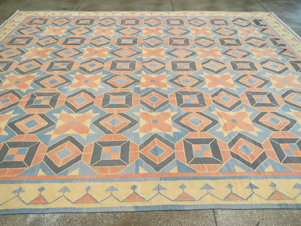 Vintage Indian Dhurrie Flatweave, No.26611 - Gsblank