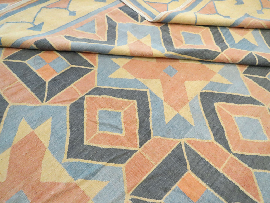 Vintage Indian Dhurrie Flatweave, No.26611 - Gsblank