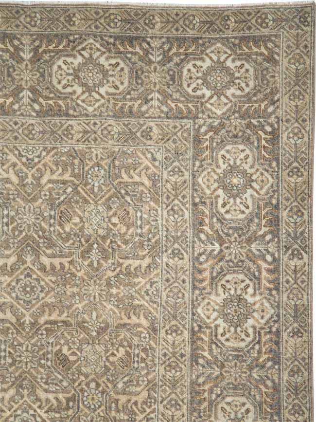 Antique Persian Tabriz Accent Carpet, No.26615 - Gsblank