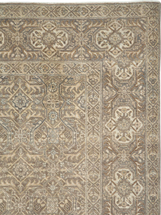 Antique Persian Tabriz Accent Carpet, No.26615 - Gsblank