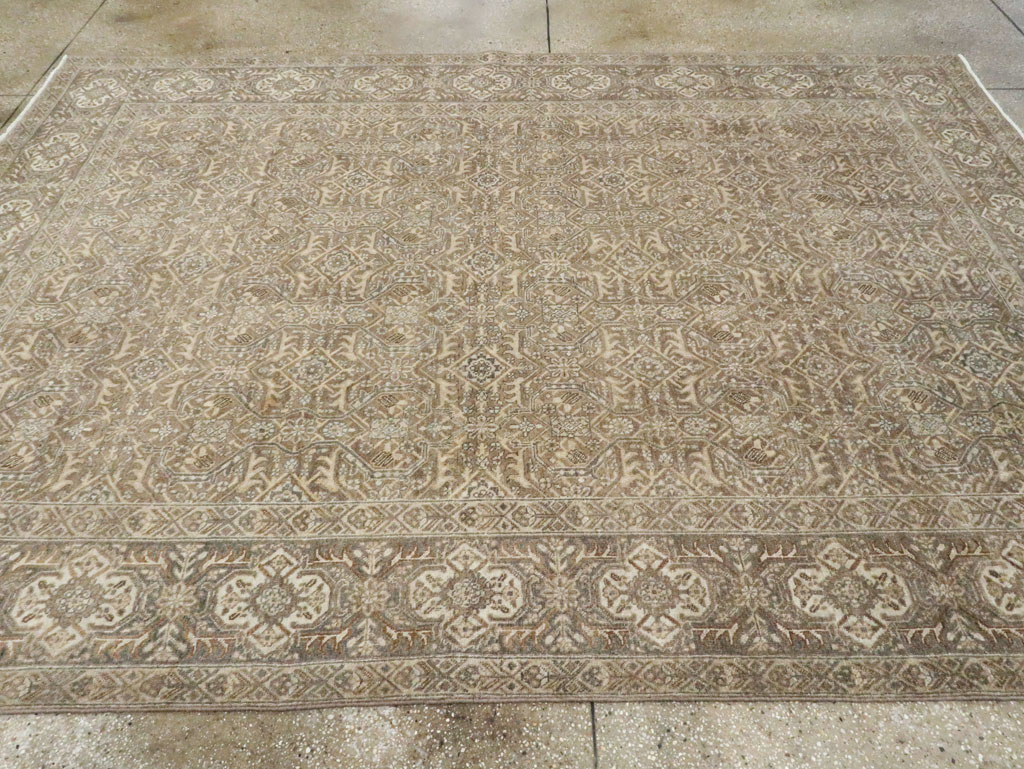 Antique Persian Tabriz Accent Carpet, No.26615 - Gsblank