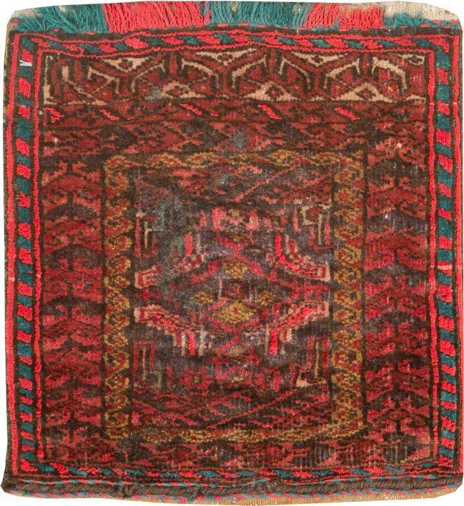 Vintage Central Asian Turkoman Tribal Bag, No.26620 - Gsblank