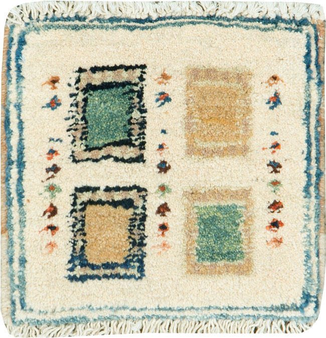 Vintage Persian Gabbeh Tribal Throw Rug, No.26621 - Gsblank