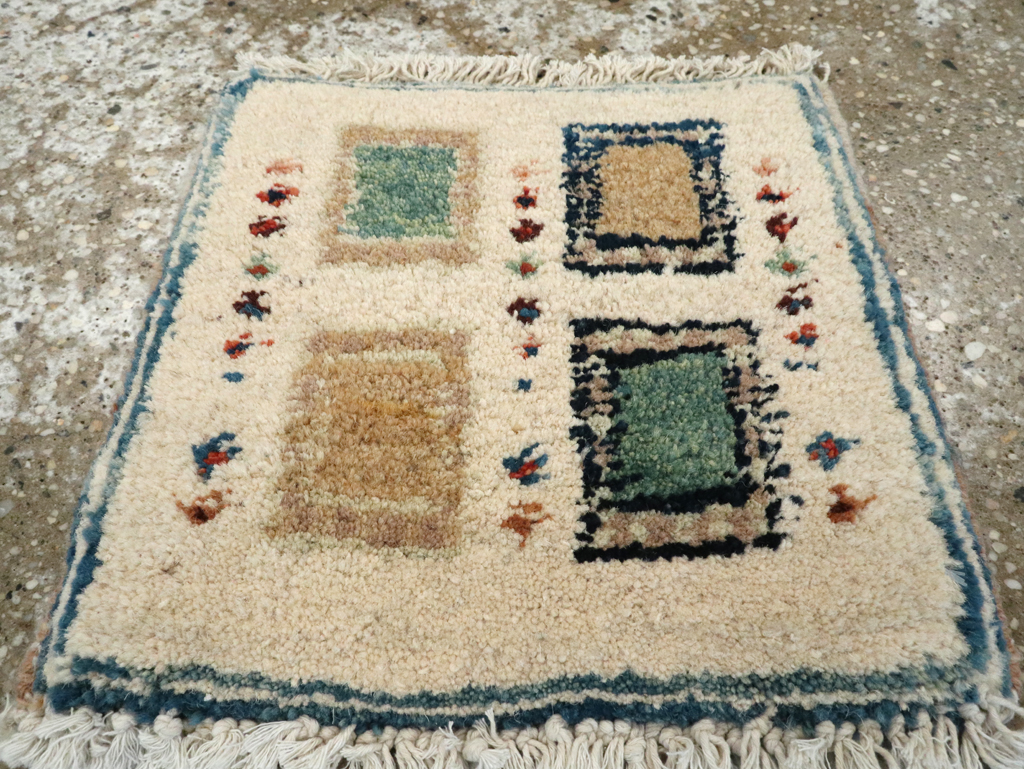 Vintage Persian Gabbeh Tribal Throw Rug, No.26621 - Gsblank