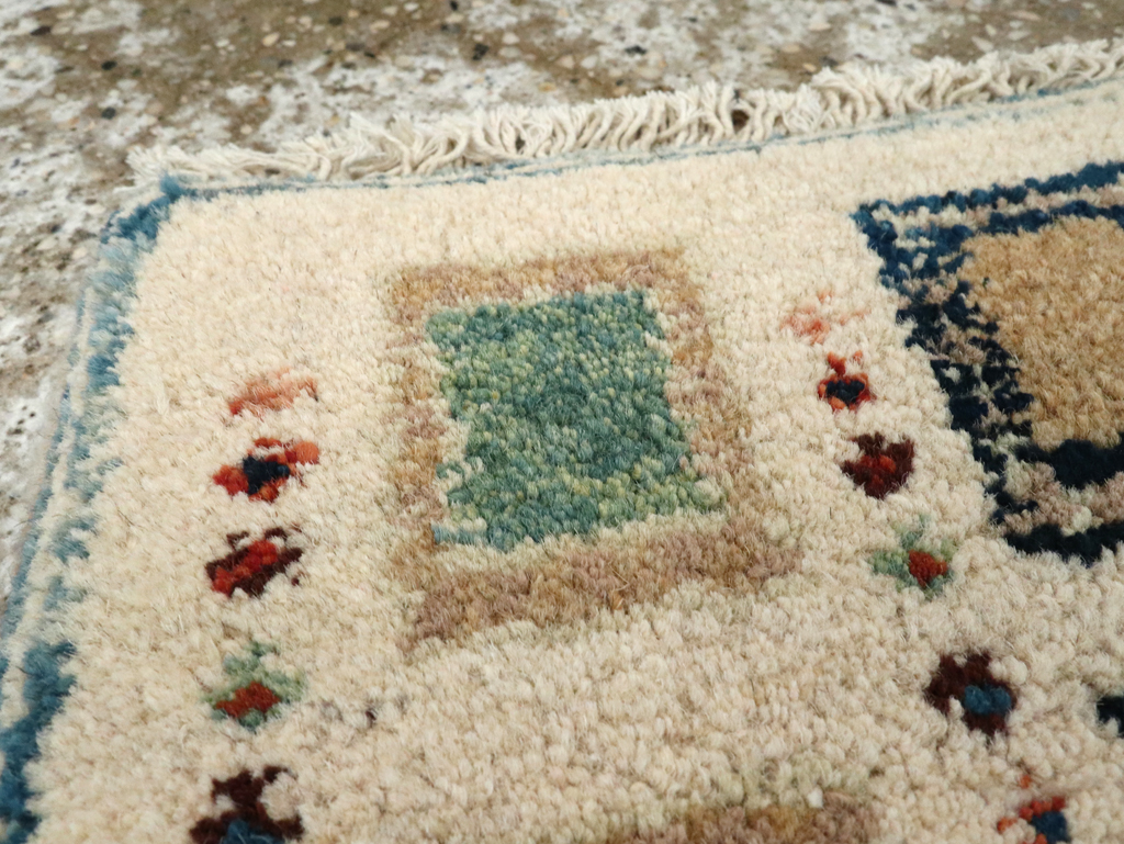 Vintage Persian Gabbeh Tribal Throw Rug, No.26621 - Gsblank