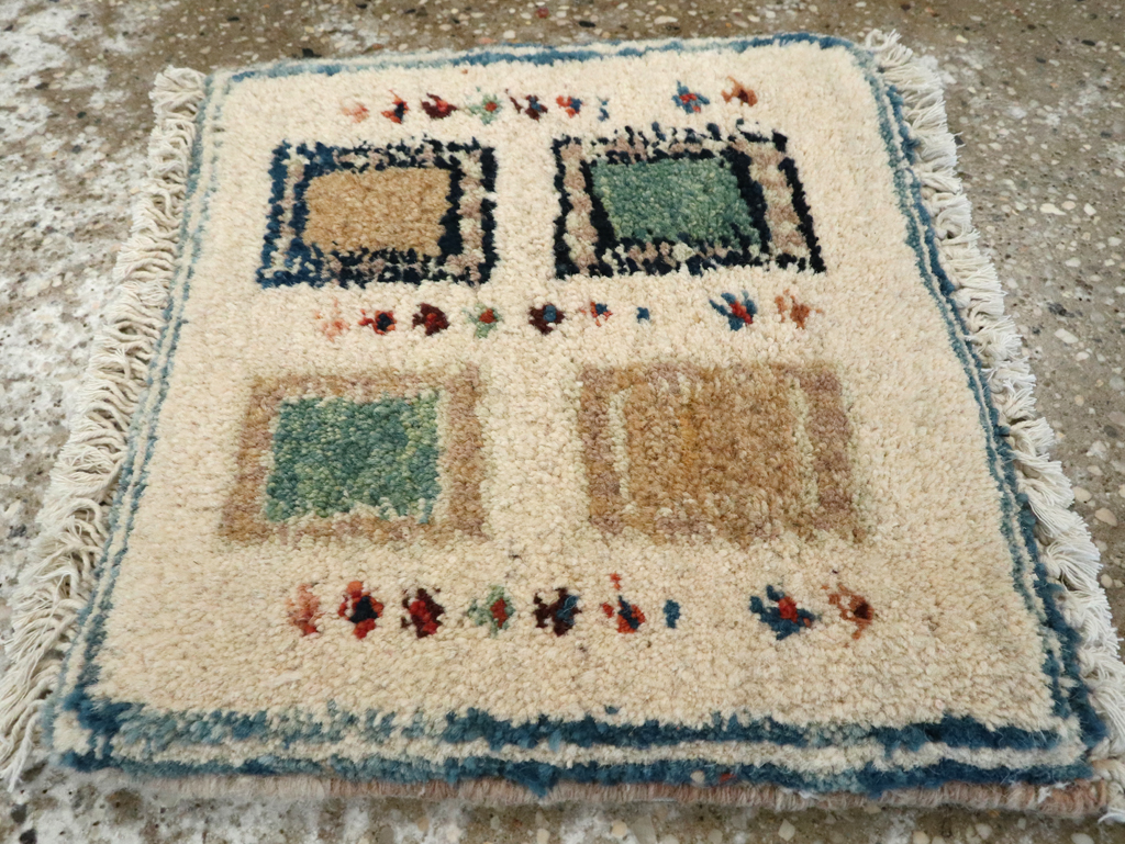 Vintage Persian Gabbeh Tribal Throw Rug, No.26621 - Gsblank