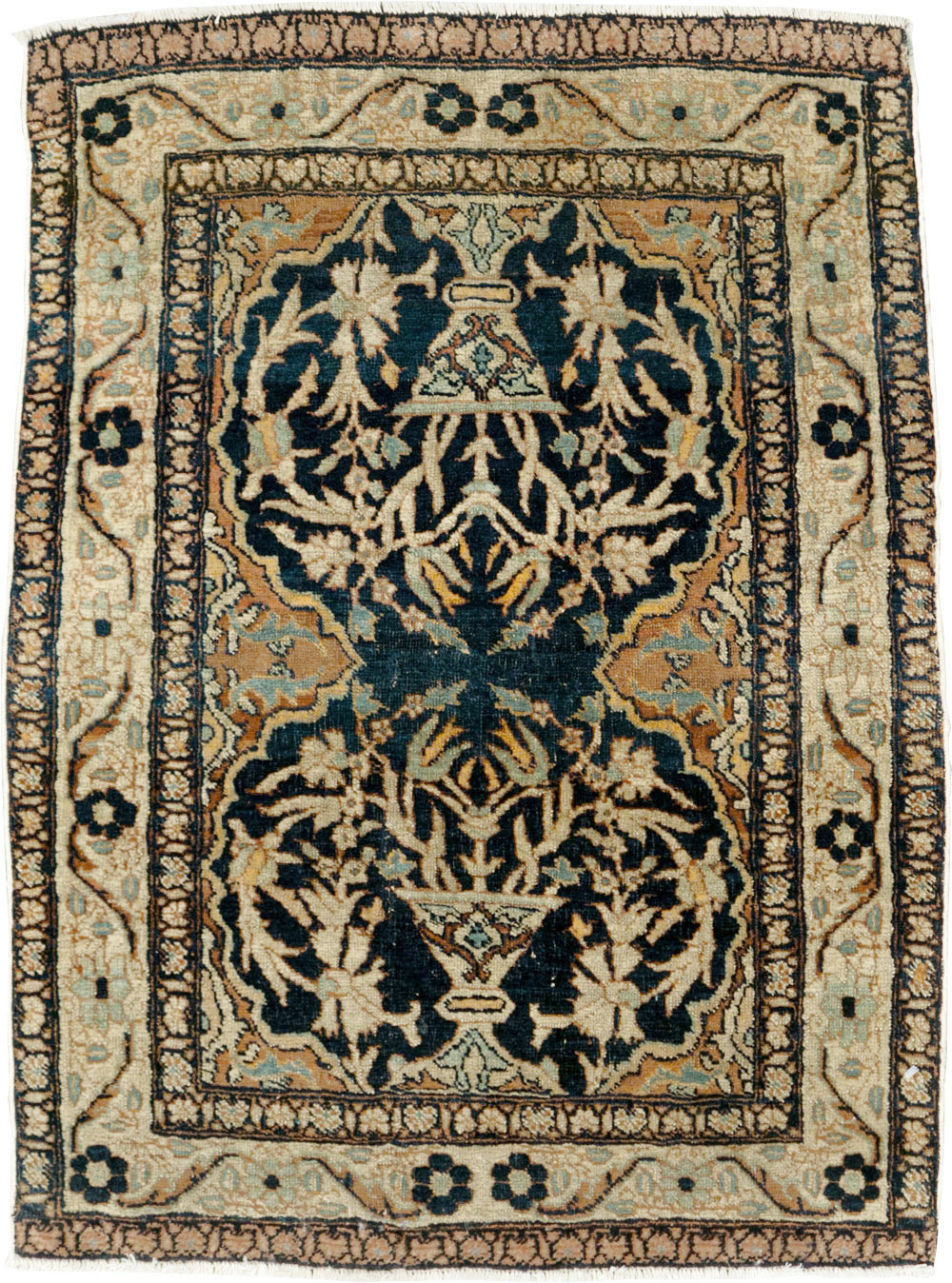Antique Persian Tabriz Haji Jalili Throw Rug, No.26625 - Gsblank