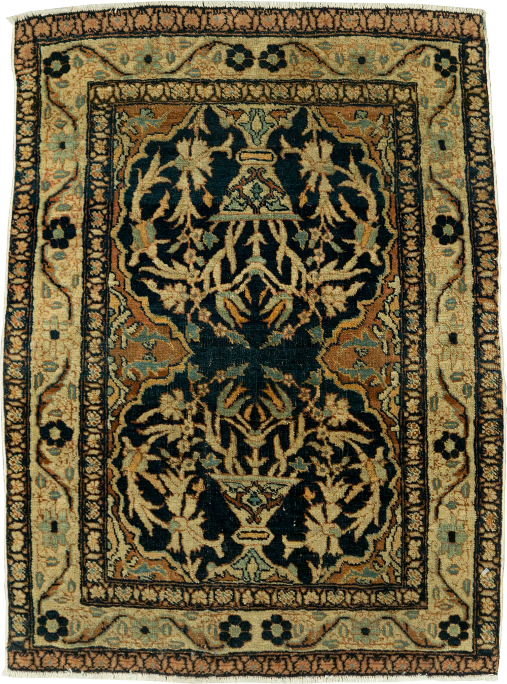 Antique Persian Tabriz Haji Jalili Throw Rug, No.26625 - Gsblank