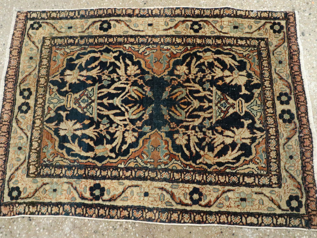 Antique Persian Tabriz Haji Jalili Throw Rug, No.26625 - Gsblank