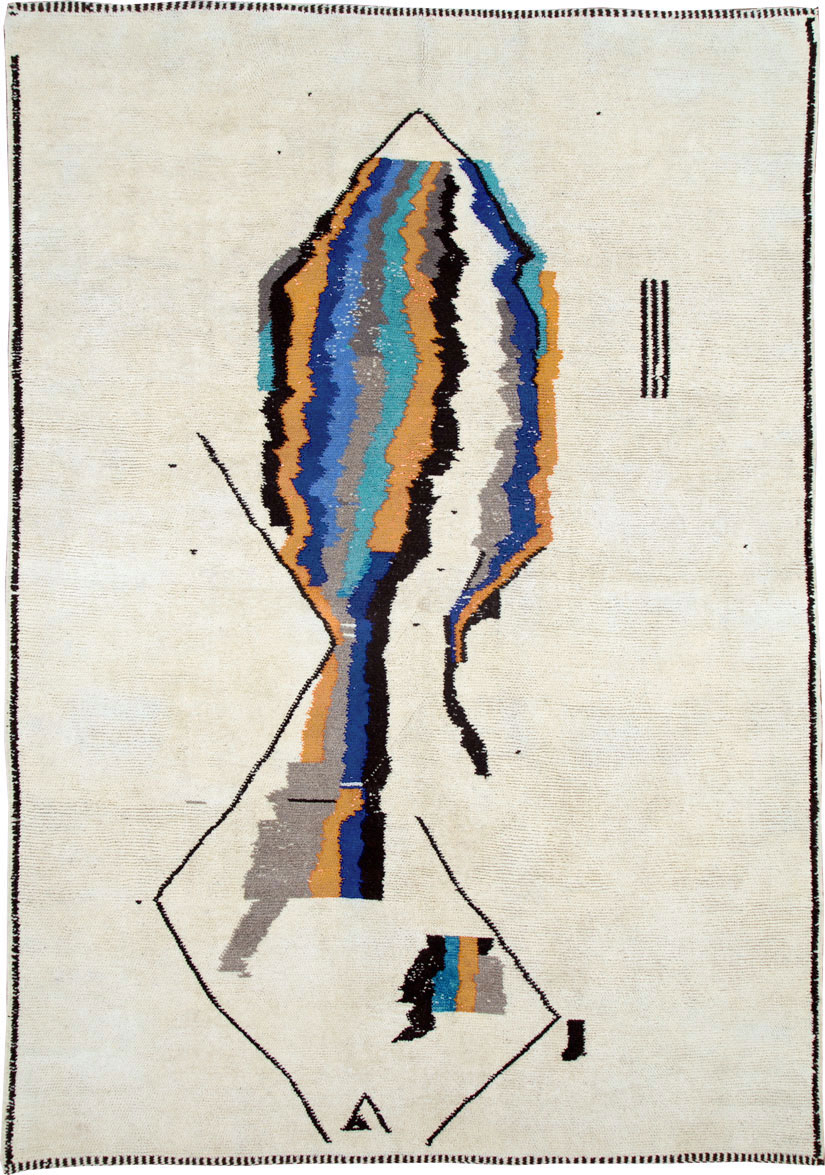 Modern Moroccan Capet, No.26643 - Gsblank