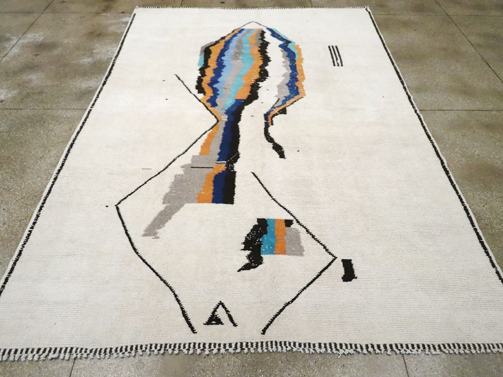 Modern Moroccan Capet, No.26643 - Gsblank