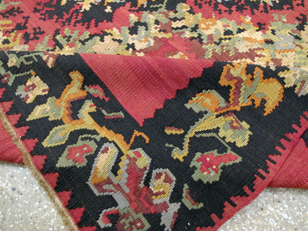 Vintage Russian Bessarabian Flatweave, No.26647 - Gsblank