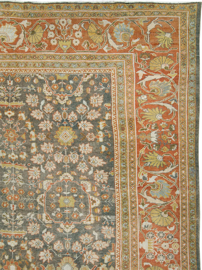 Antique Persian Mahal Oversize Carpet, No.26651 - Gsblank