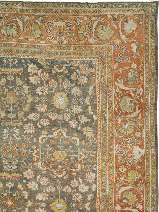 Antique Persian Mahal Oversize Carpet, No.26651 - Gsblank