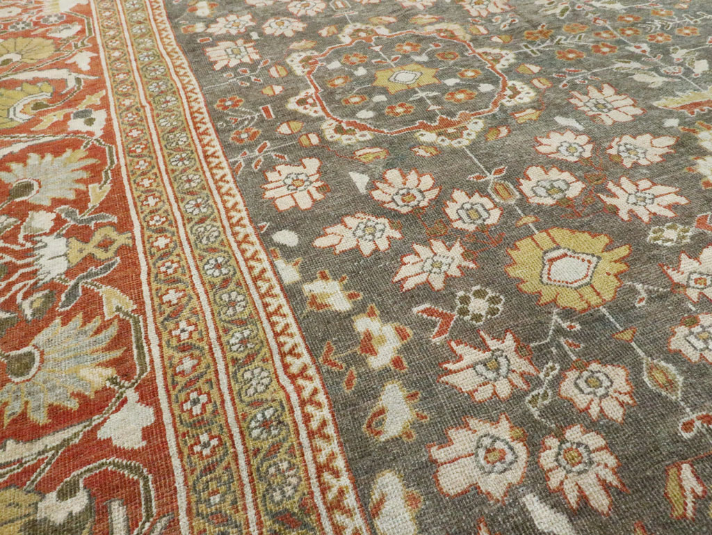 Antique Persian Mahal Oversize Carpet, No.26651 - Gsblank