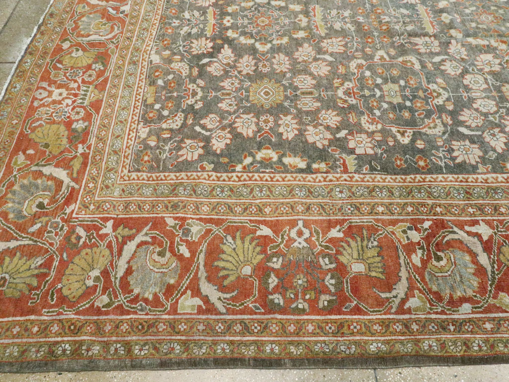 Antique Persian Mahal Oversize Carpet, No.26651 - Gsblank