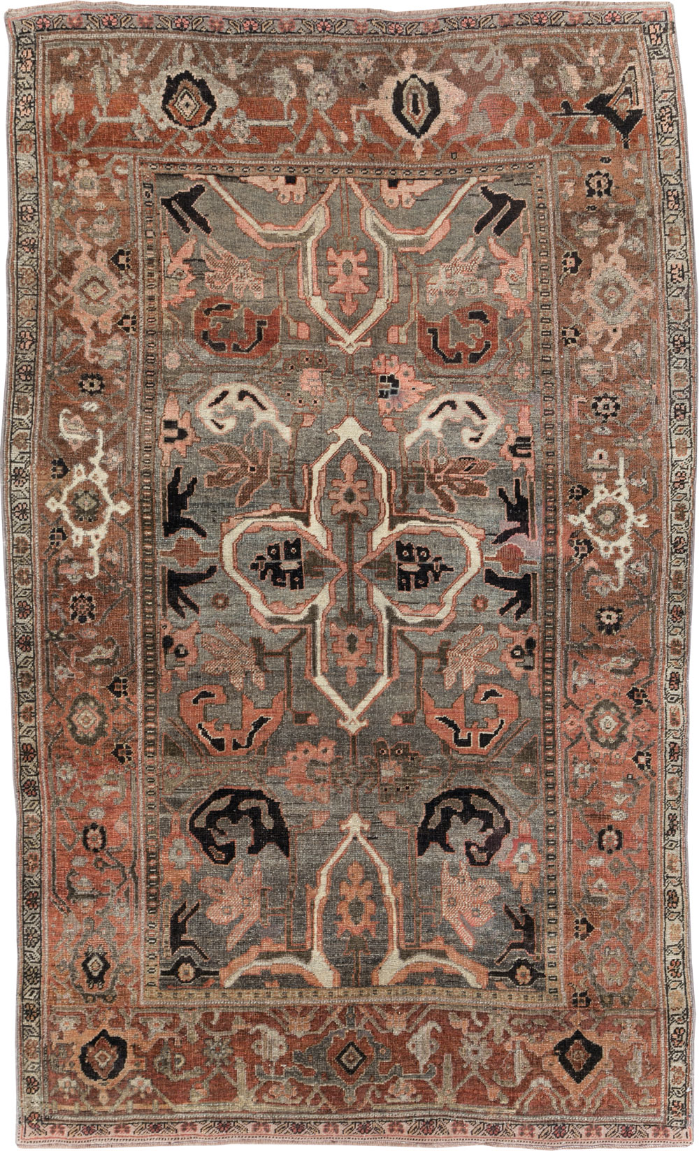 Antique Persian Bidjar Accent Rug, No.26662 - Gsblank