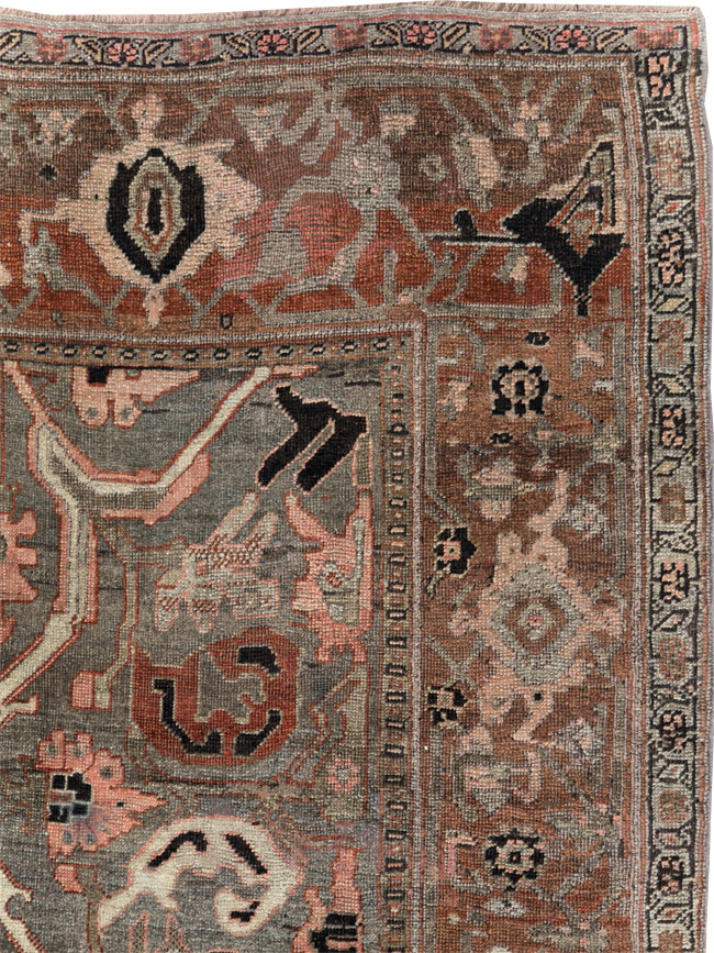 Antique Persian Bidjar Accent Rug, No.26662 - Gsblank
