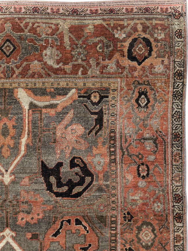 Antique Persian Bidjar Accent Rug, No.26662 - Gsblank