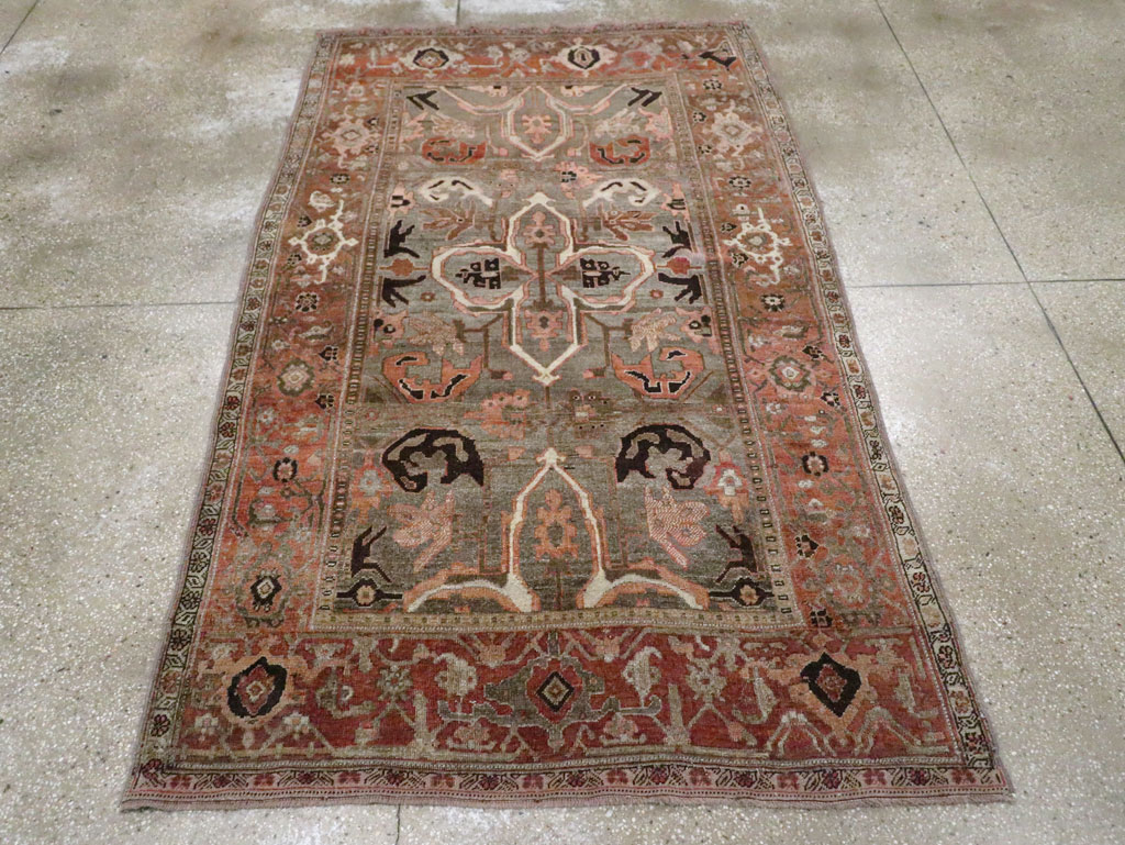 Antique Persian Bidjar Accent Rug, No.26662 - Gsblank