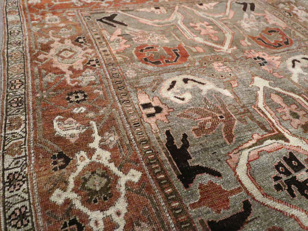 Antique Persian Bidjar Accent Rug, No.26662 - Gsblank