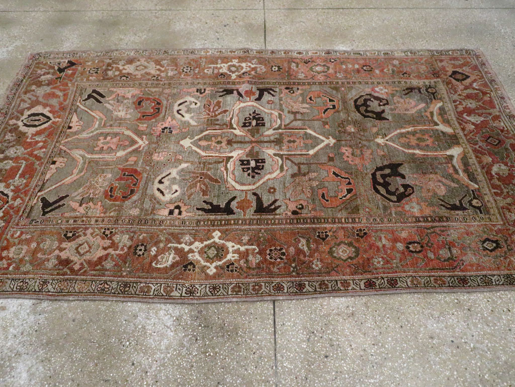 Antique Persian Bidjar Accent Rug, No.26662 - Gsblank