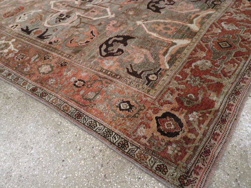 Antique Persian Bidjar Accent Rug, No.26662 - Gsblank