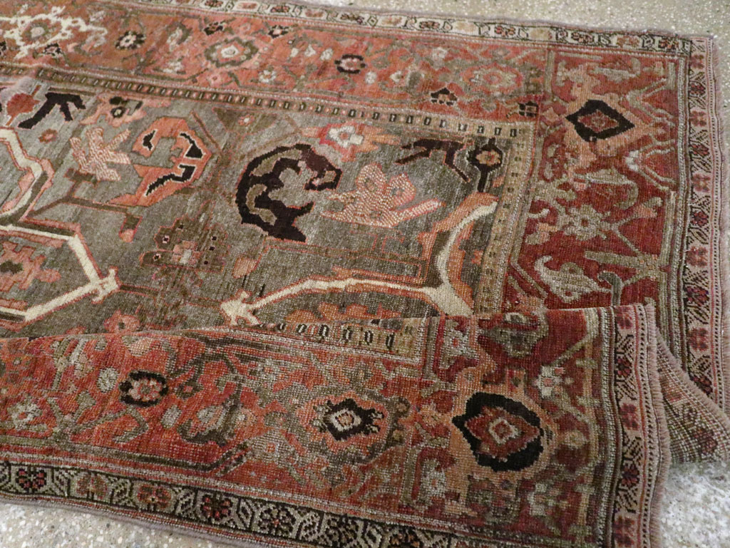 Antique Persian Bidjar Accent Rug, No.26662 - Gsblank