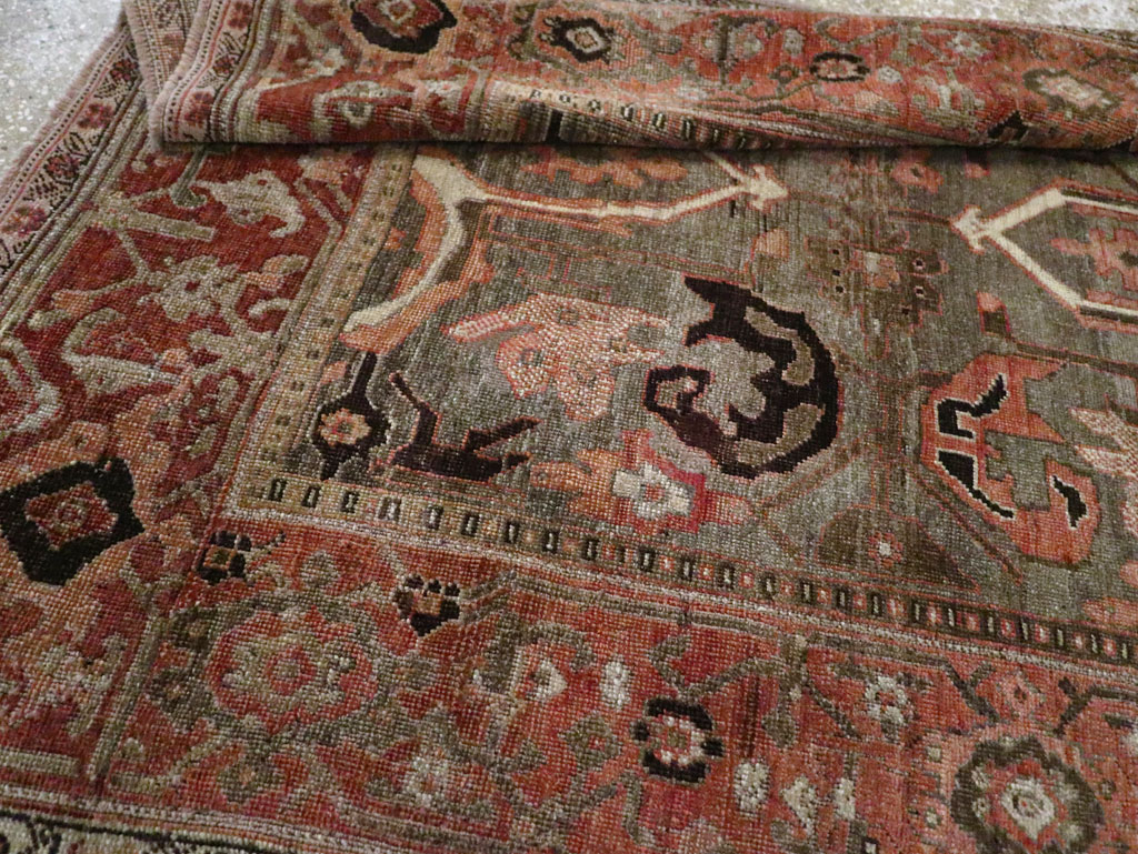Antique Persian Bidjar Accent Rug, No.26662 - Gsblank