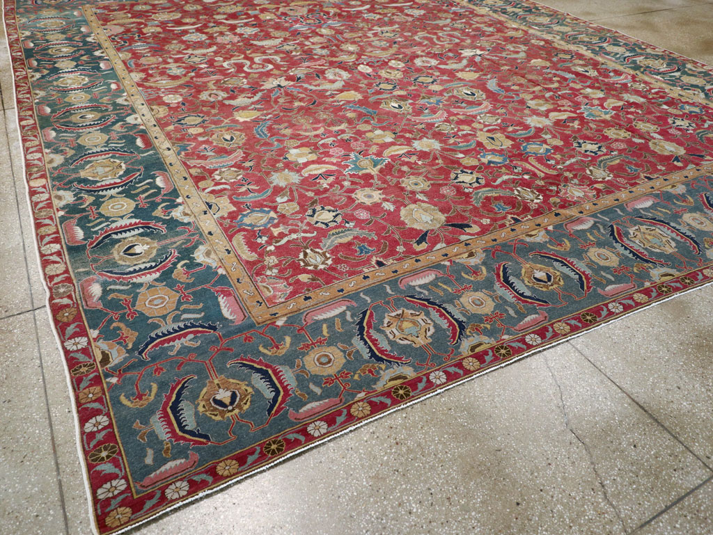 17th Century Antique Indo-Persian Isfahan Large Carpet, No.26671 - Gsblank