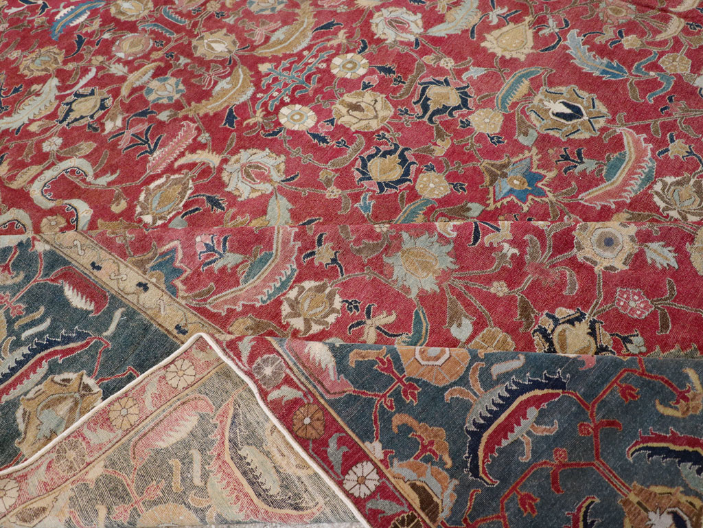 17th Century Antique Indo-Persian Isfahan Large Carpet, No.26671 - Gsblank