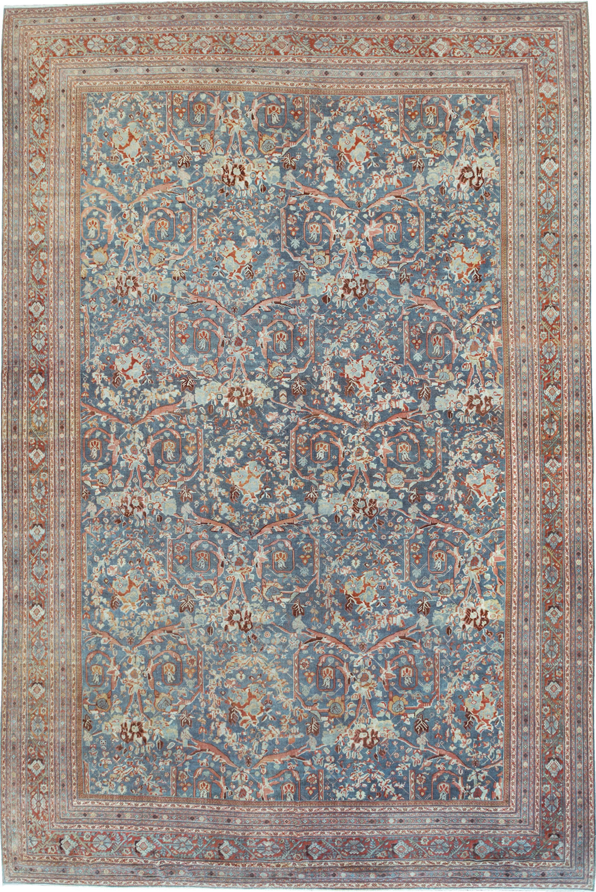 Vintage Persian Mahal Oversize Carpet, No.26673 - Gsblank