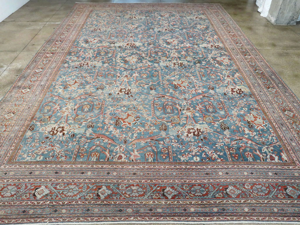 Vintage Persian Mahal Oversize Carpet, No.26673 - Gsblank