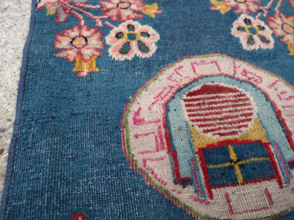 Vintage Persian Mashad Pictorial Throw Rug (Pair: 2 of 2), No.26681 - Gsblank