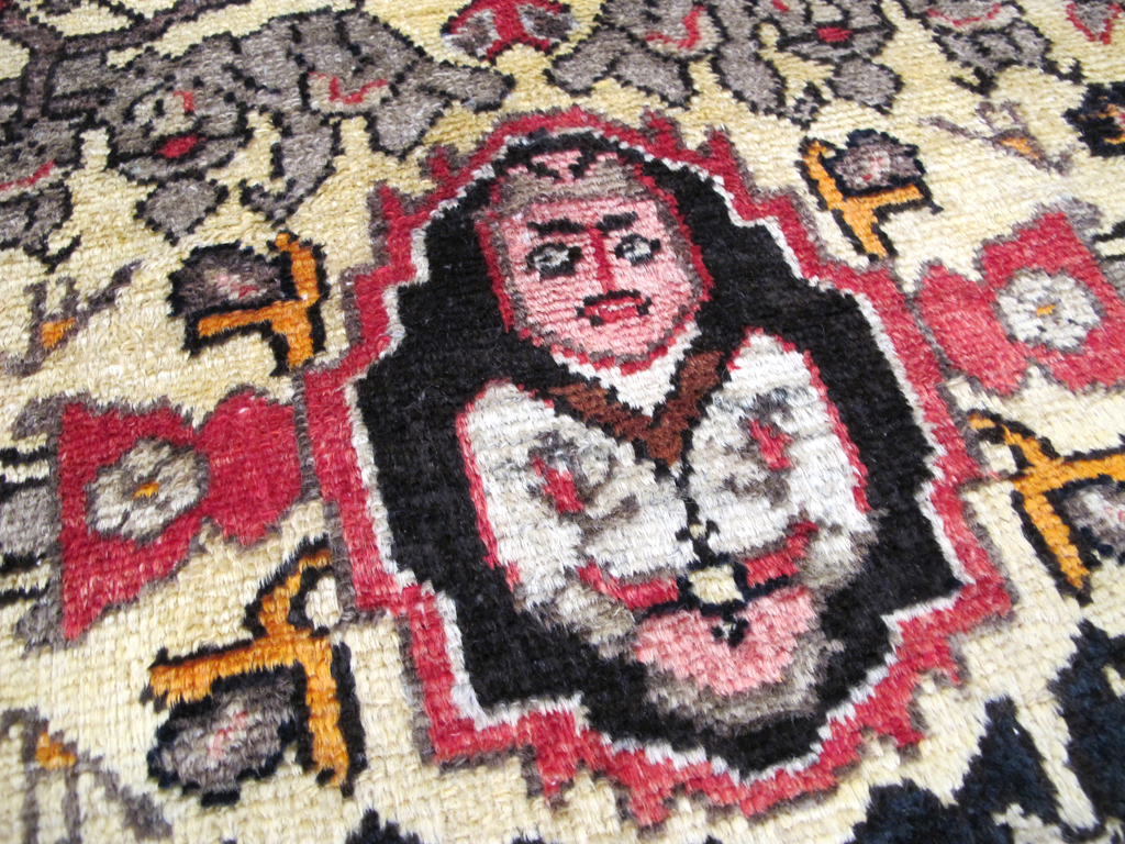 Vintage Persian Malayer Pictorial Rug (Pair: 1 of 2), No.26687 - Gsblank