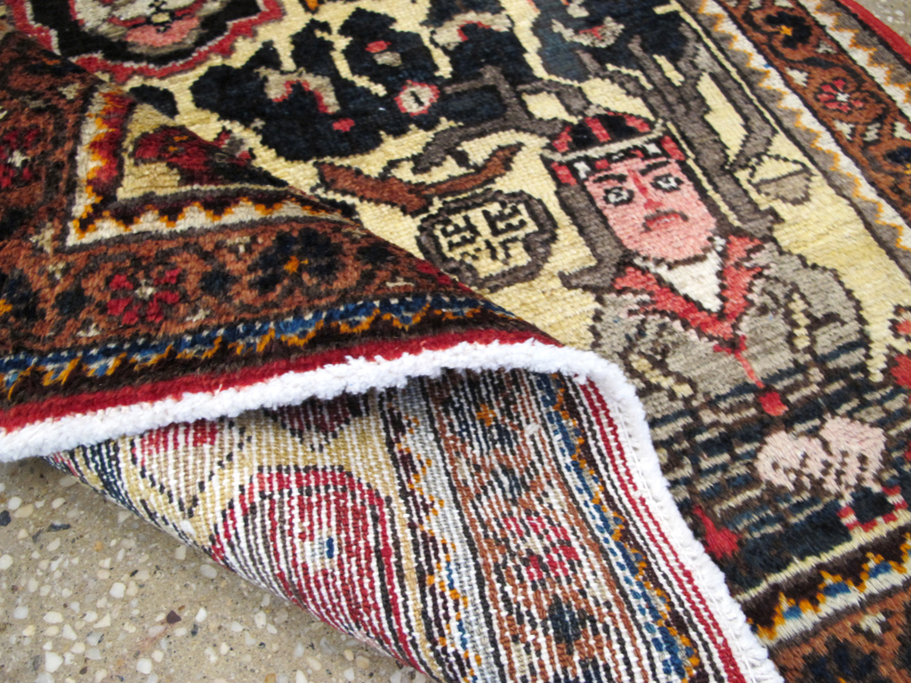 Vintage Persian Malayer Pictorial Rug (Pair: 1 of 2), No.26687 - Gsblank