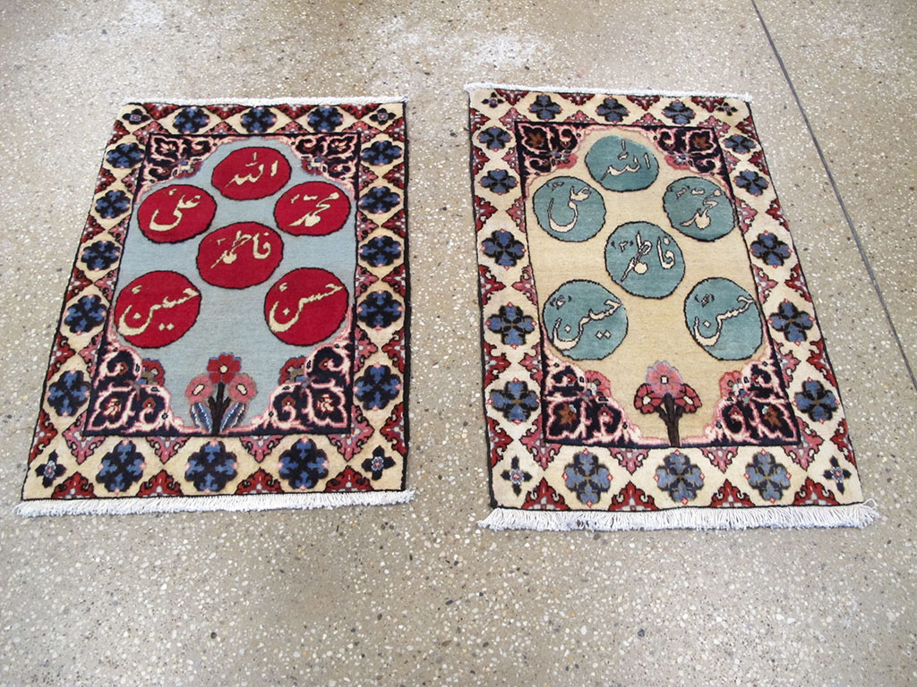 Vintage Persian Tabriz Pictorial Rug (Pair: 2 of 2), No.26690 - Gsblank