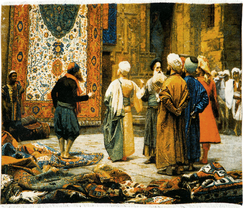 Persian Tabriz Pictorial Rug, No.26691 - Gsblank