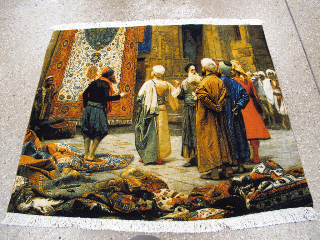 Persian Tabriz Pictorial Rug, No.26691 - Gsblank