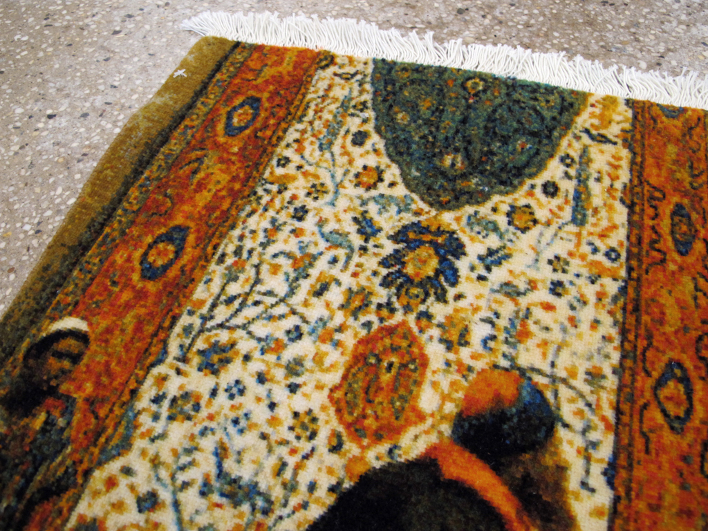 Persian Tabriz Pictorial Rug, No.26691 - Gsblank