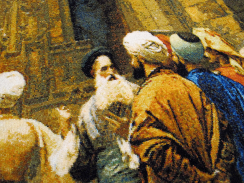 Persian Tabriz Pictorial Rug, No.26691 - Gsblank