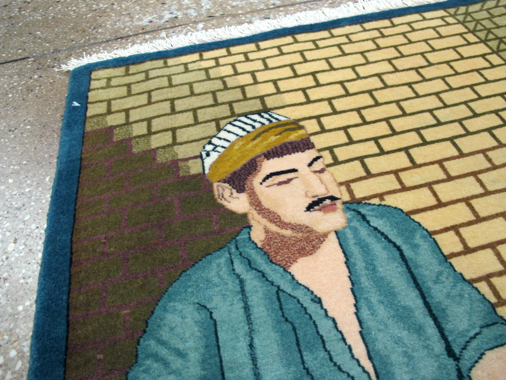 Vintage Persian Tabiz Pictorial Rug, No.26693 - Gsblank