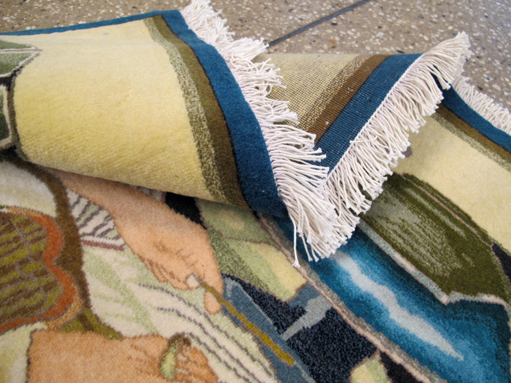 Vintage Persian Tabiz Pictorial Rug, No.26693 - Gsblank