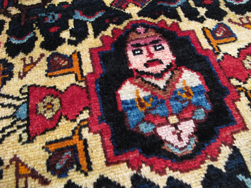 Vintage Persian Malayer Pictorial Rug (Pair: 2 of 2), No.26694 - Gsblank