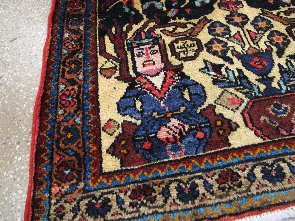 Vintage Persian Malayer Pictorial Rug (Pair: 2 of 2), No.26694 - Gsblank